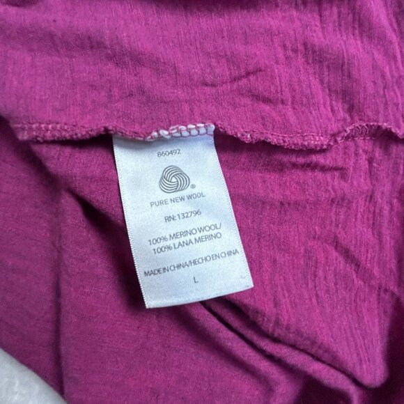 Segments Womens Long Sleeve Merino Wool Base Layer Top Large Pullover Crew Neck - Picture 4 of 8